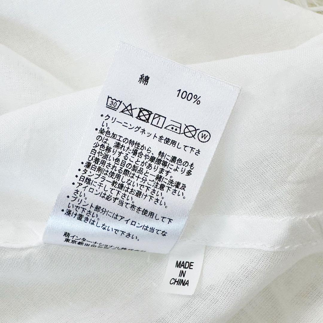 美品 モユル MOYURU シャツ チュニック アートデザイン コットン