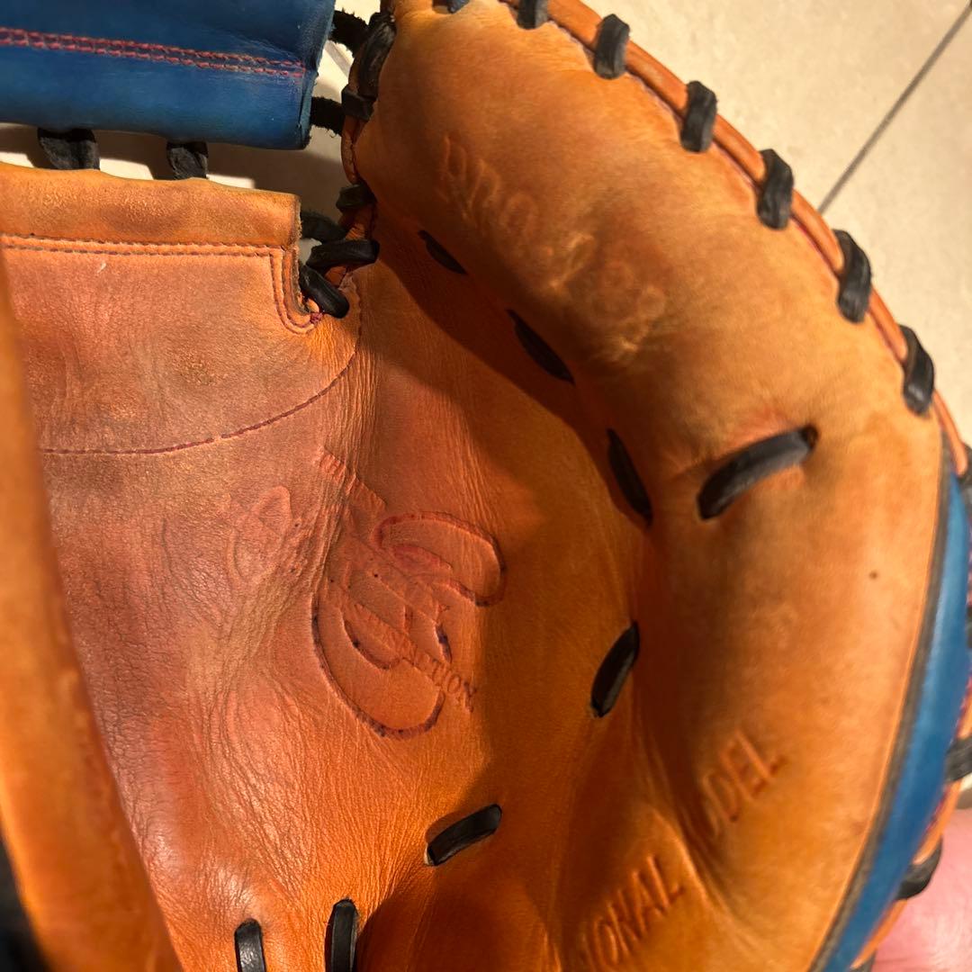 ハタケヤマ キャッチャーミット PRO-288 限定カラー キャメル×ブルー