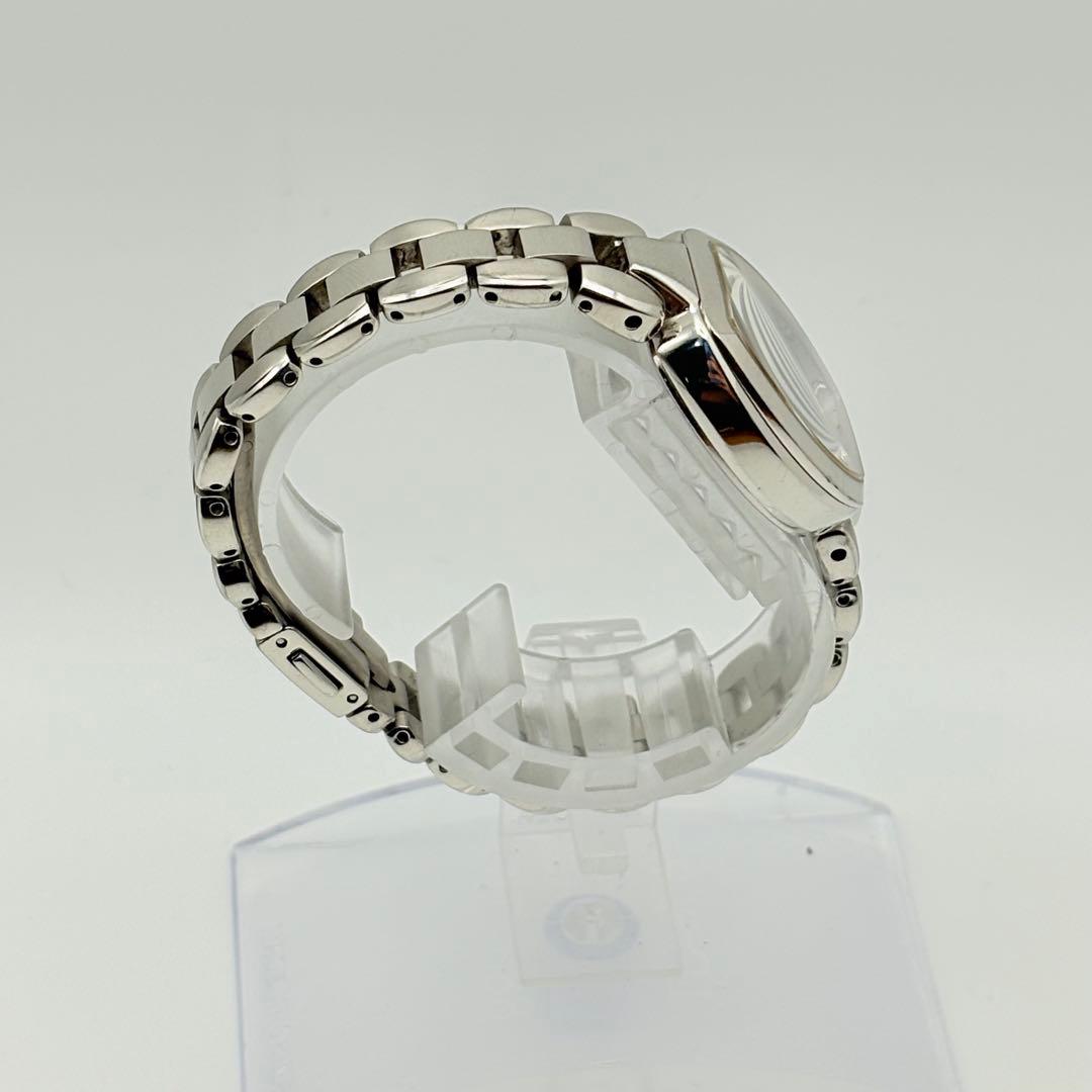 美品 CITIZEN エクシード 電波ソーラー 腕時計 シルバー トノー 稼働品