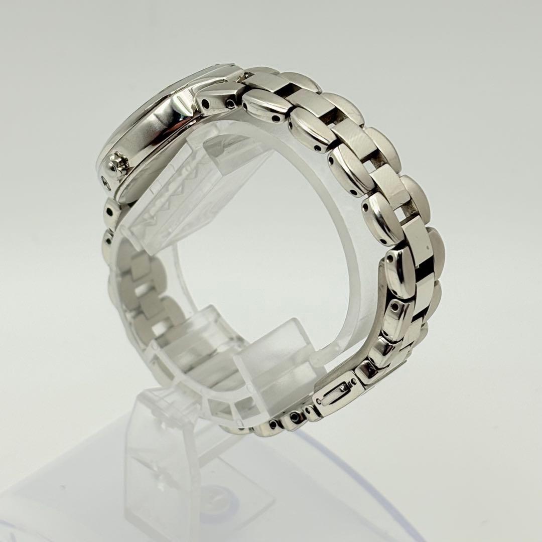 美品 CITIZEN エクシード 電波ソーラー 腕時計 シルバー トノー 稼働品