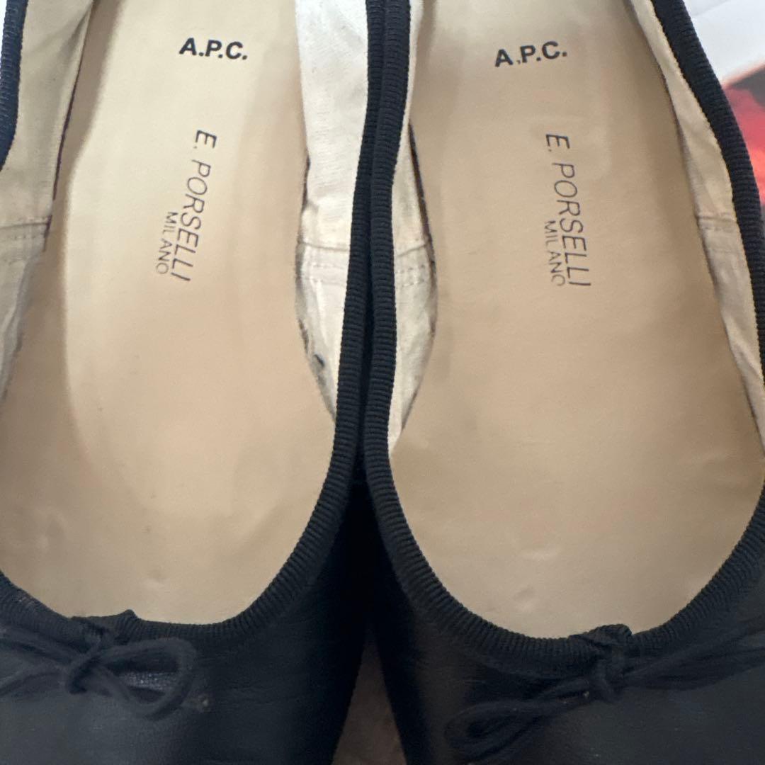 『A.P.C×ポルセリ』　ブラック　38