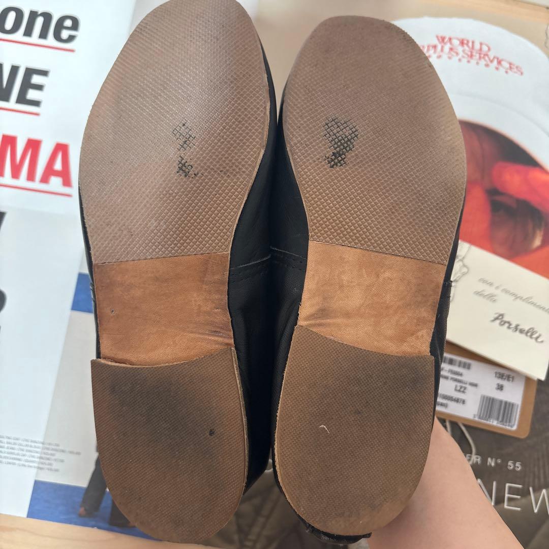 『A.P.C×ポルセリ』　ブラック　38