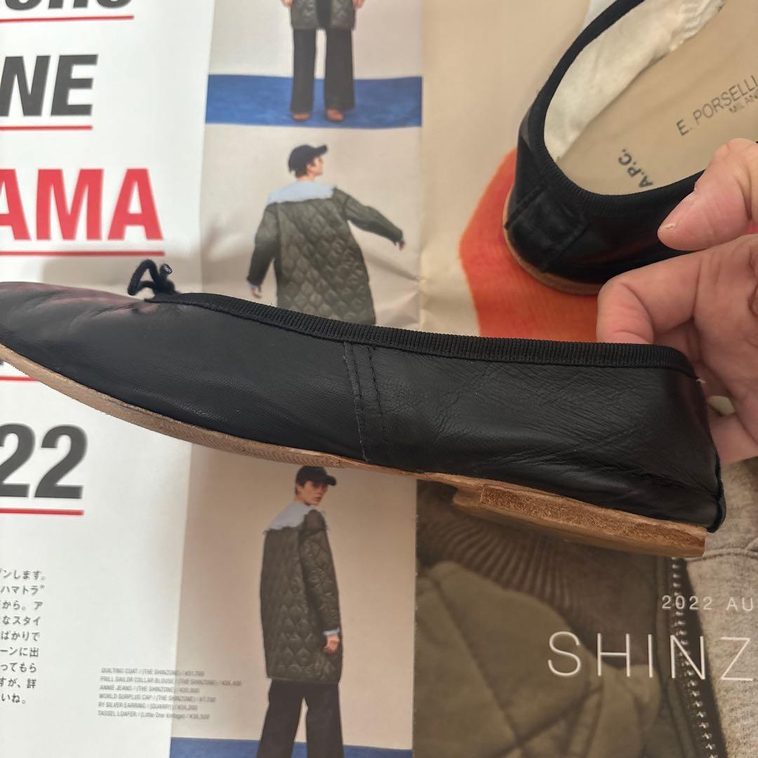 『A.P.C×ポルセリ』　ブラック　38