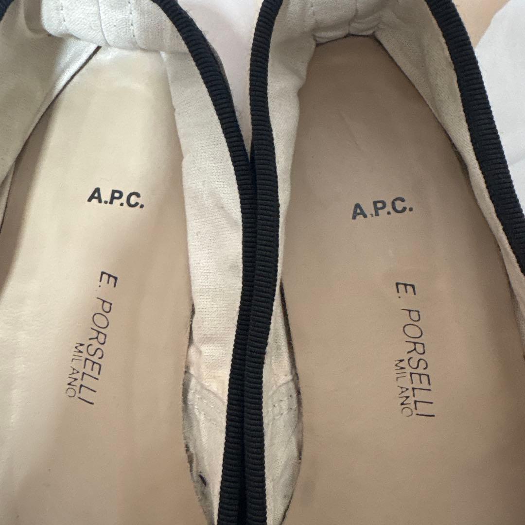 『A.P.C×ポルセリ』　ブラック　38