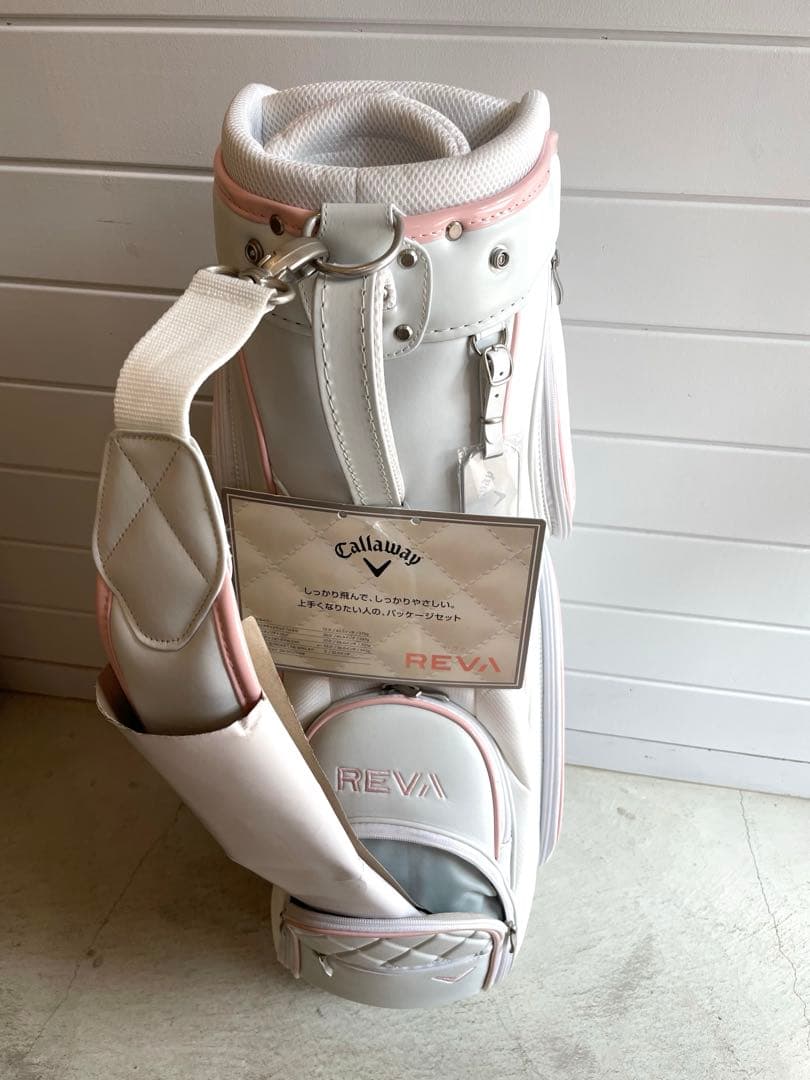 Callaway/キャロウェイ REVA キャディバッグ ホワイト/ピンク
