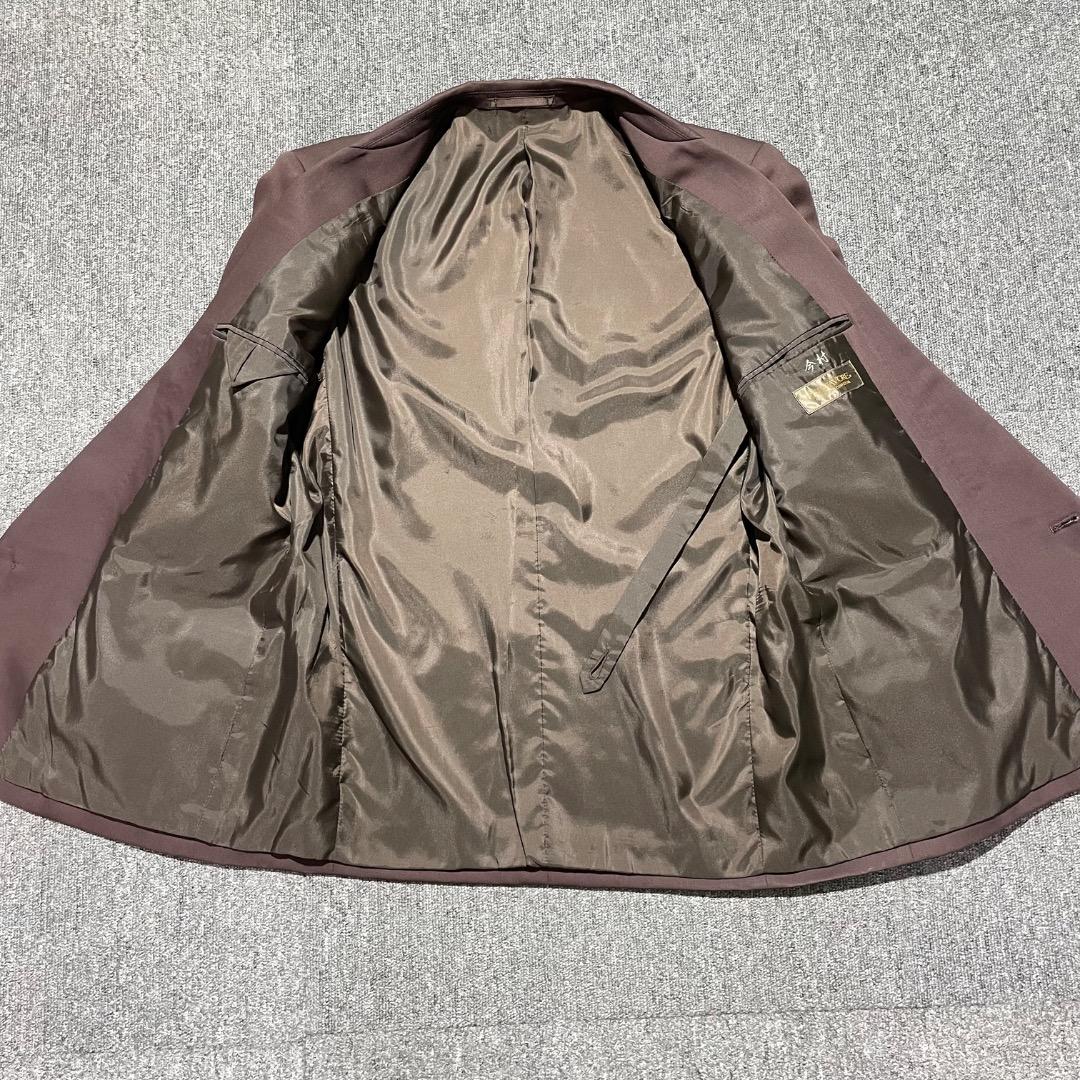 希少カラー ダブルブレスト スーツ セットアップ コーデ 成人式 小豆色