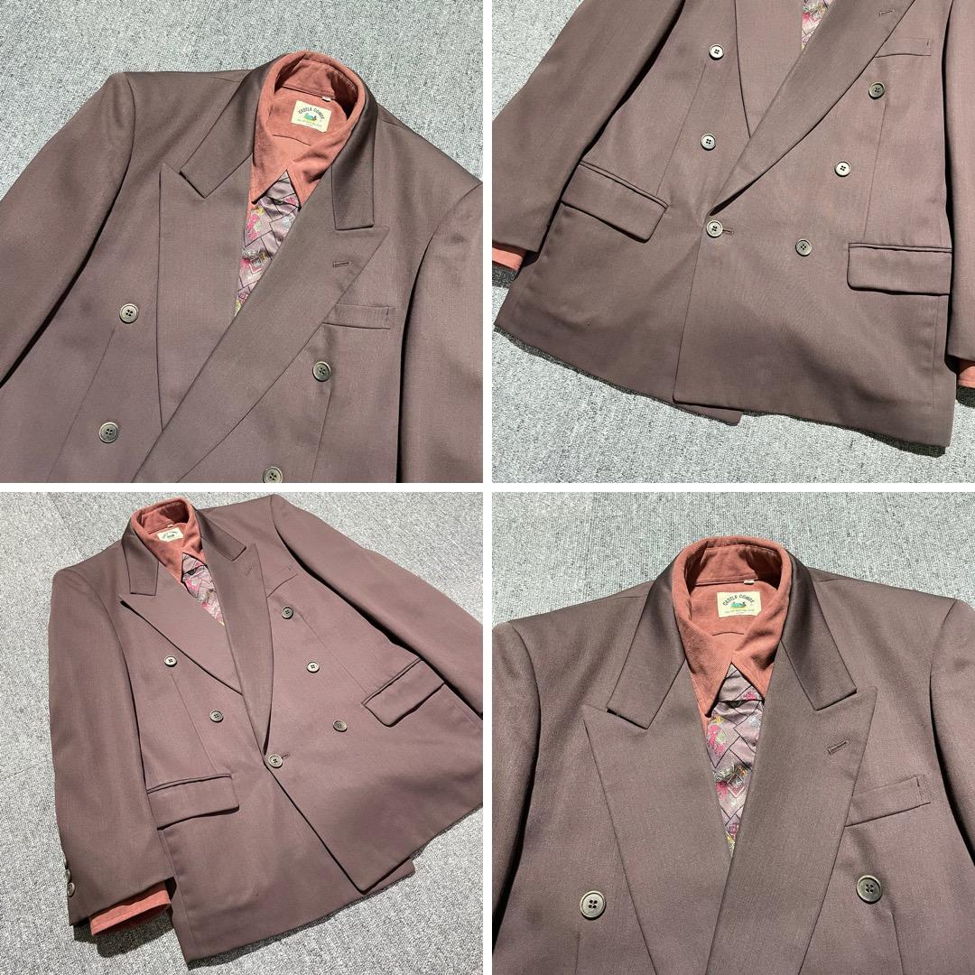 希少カラー ダブルブレスト スーツ セットアップ コーデ 成人式 小豆色