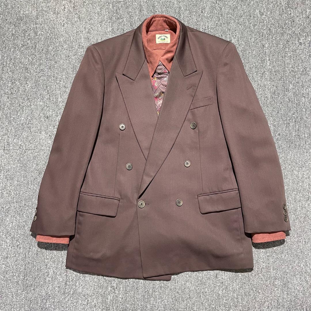 希少カラー ダブルブレスト スーツ セットアップ コーデ 成人式 小豆色