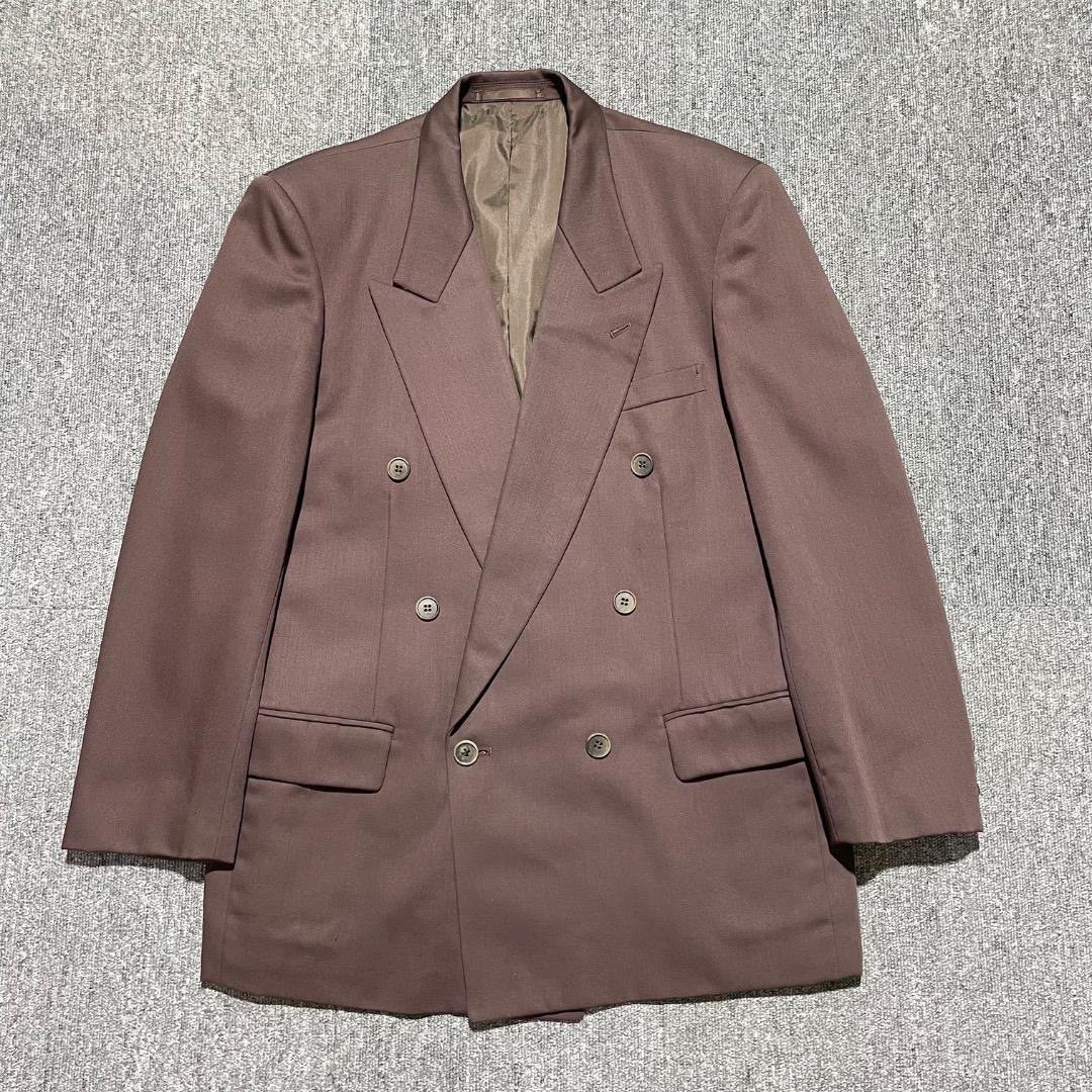 希少カラー ダブルブレスト スーツ セットアップ コーデ 成人式 小豆色