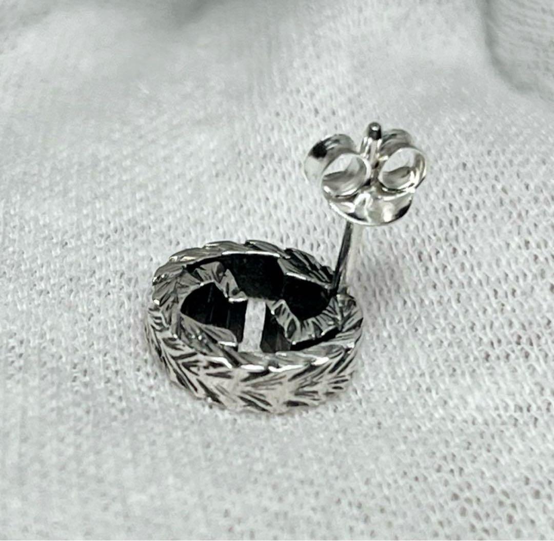 限界価格‼️GUCCI 燻❗️インターロッキングピアス　片耳‼️