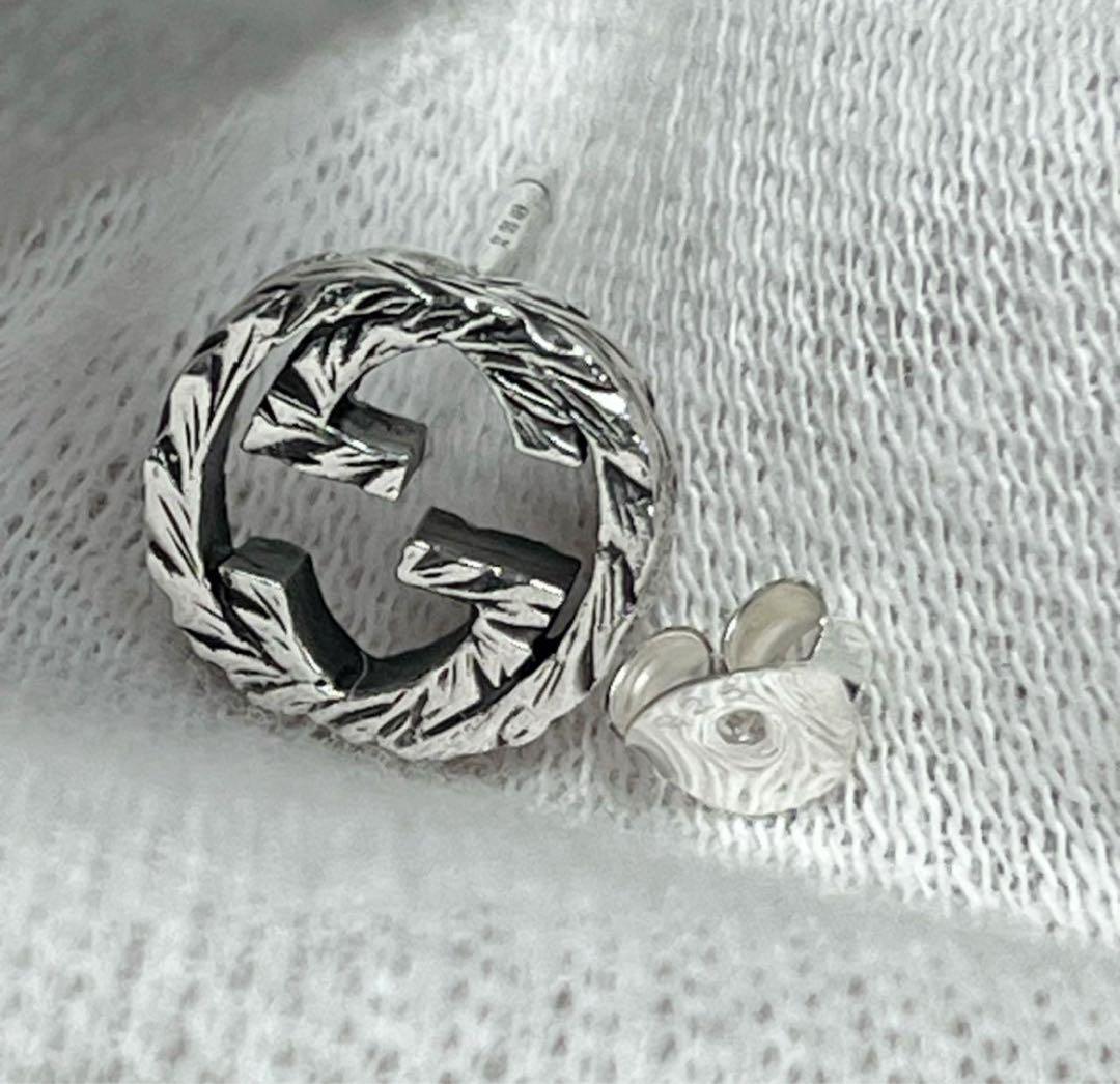 限界価格‼️GUCCI 燻❗️インターロッキングピアス　片耳‼️