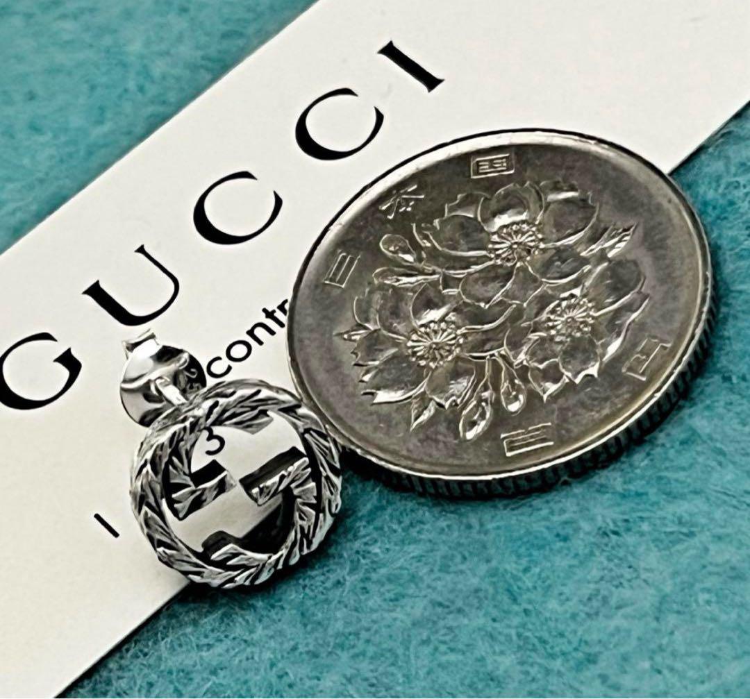 限界価格‼️GUCCI 燻❗️インターロッキングピアス　片耳‼️