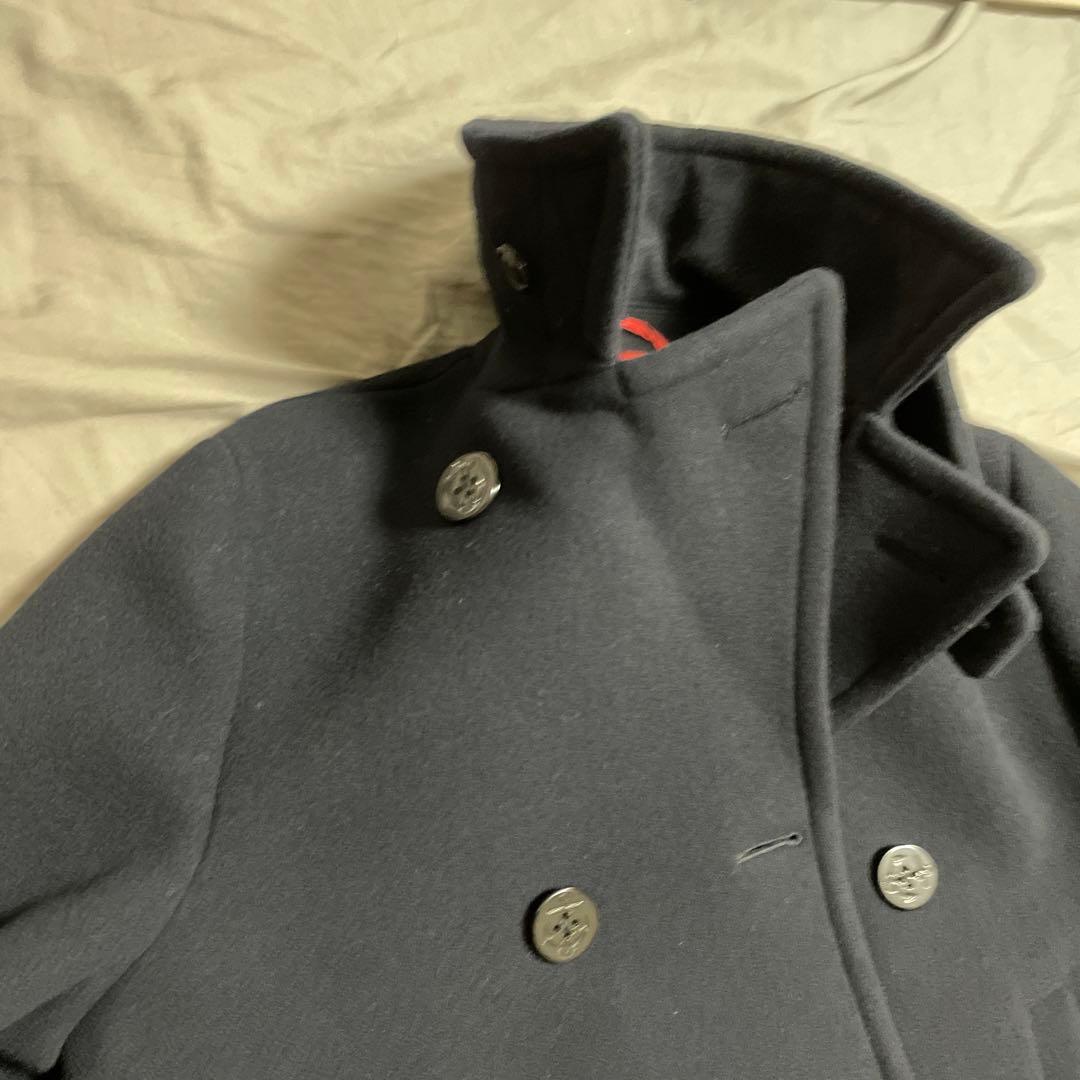 極美品　J PRESS Pコート　ネイビー