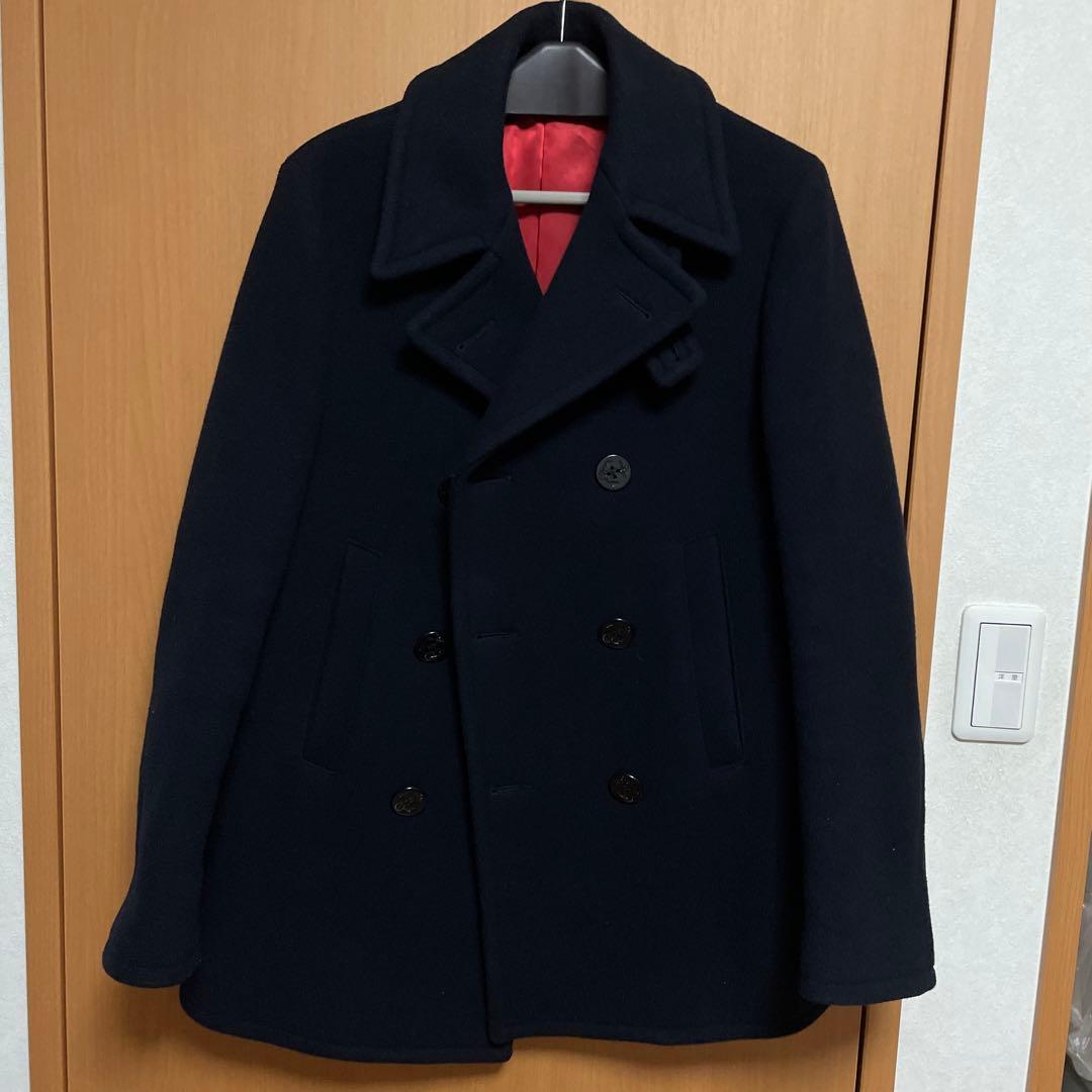 極美品　J PRESS Pコート　ネイビー