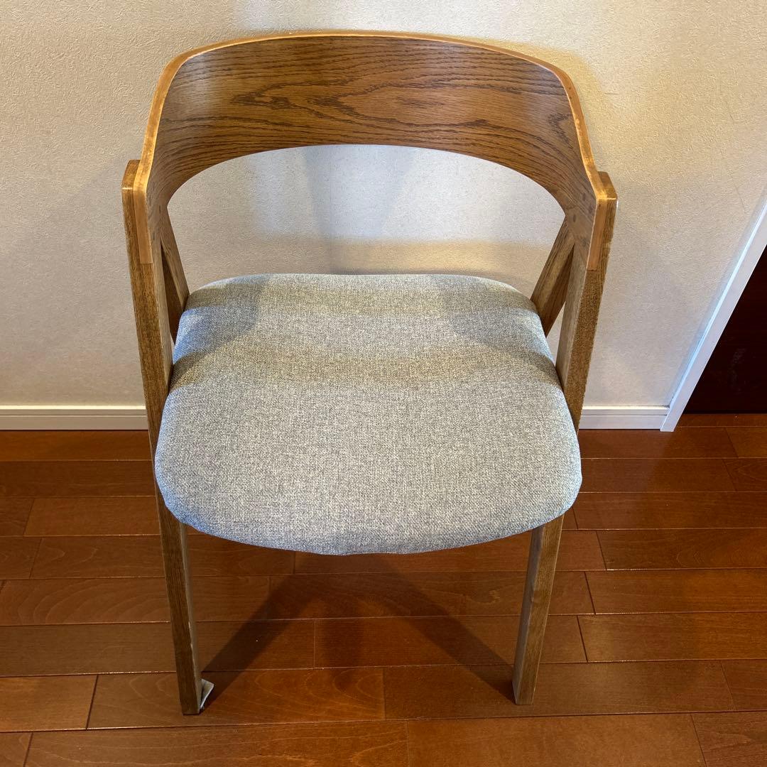 【タイガーウッズ】unico チェア 木脚 ブラウン エレムト ①