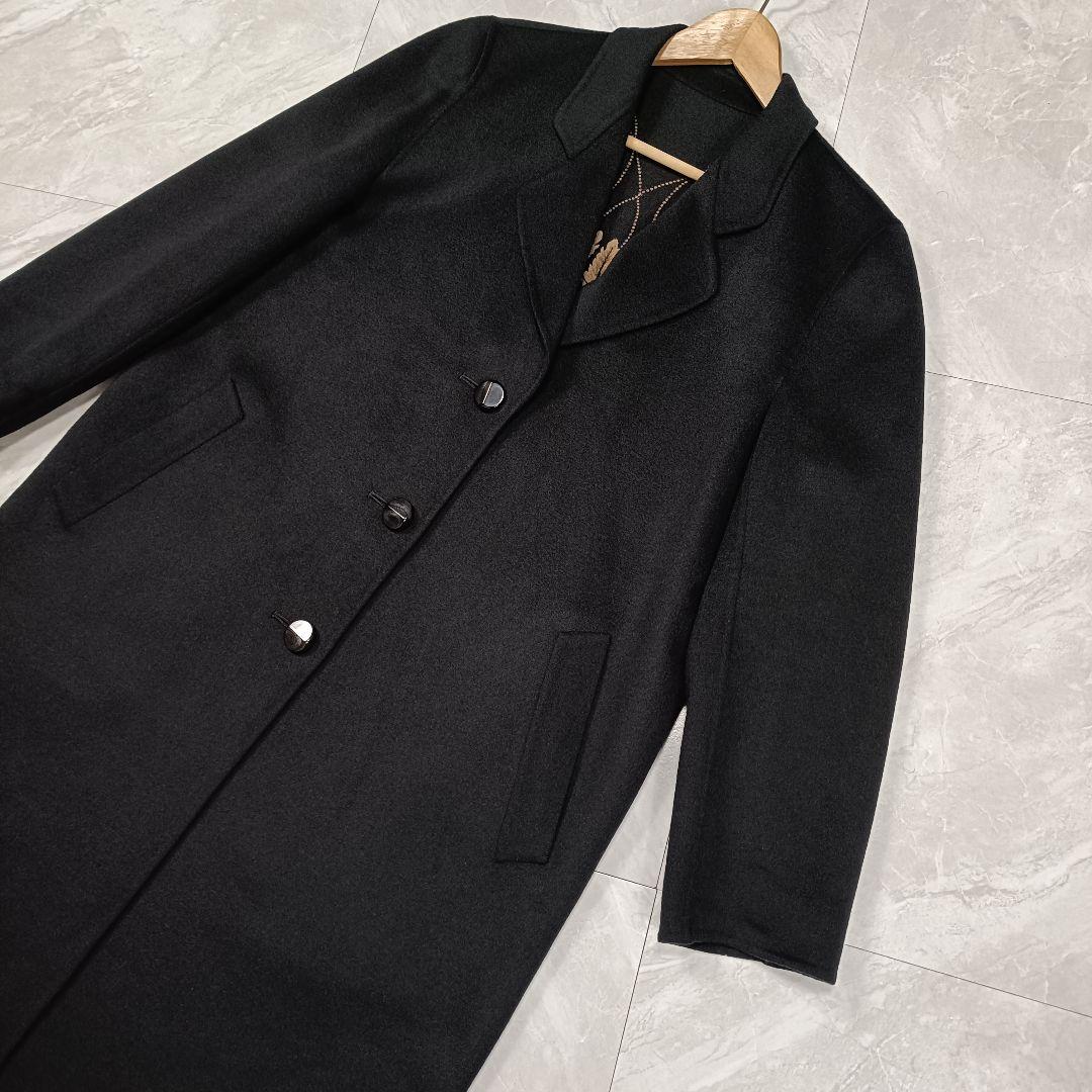 【美品】アトリエ ノワ 裏総柄 カシミヤコート カシミヤ100％ ロングコート