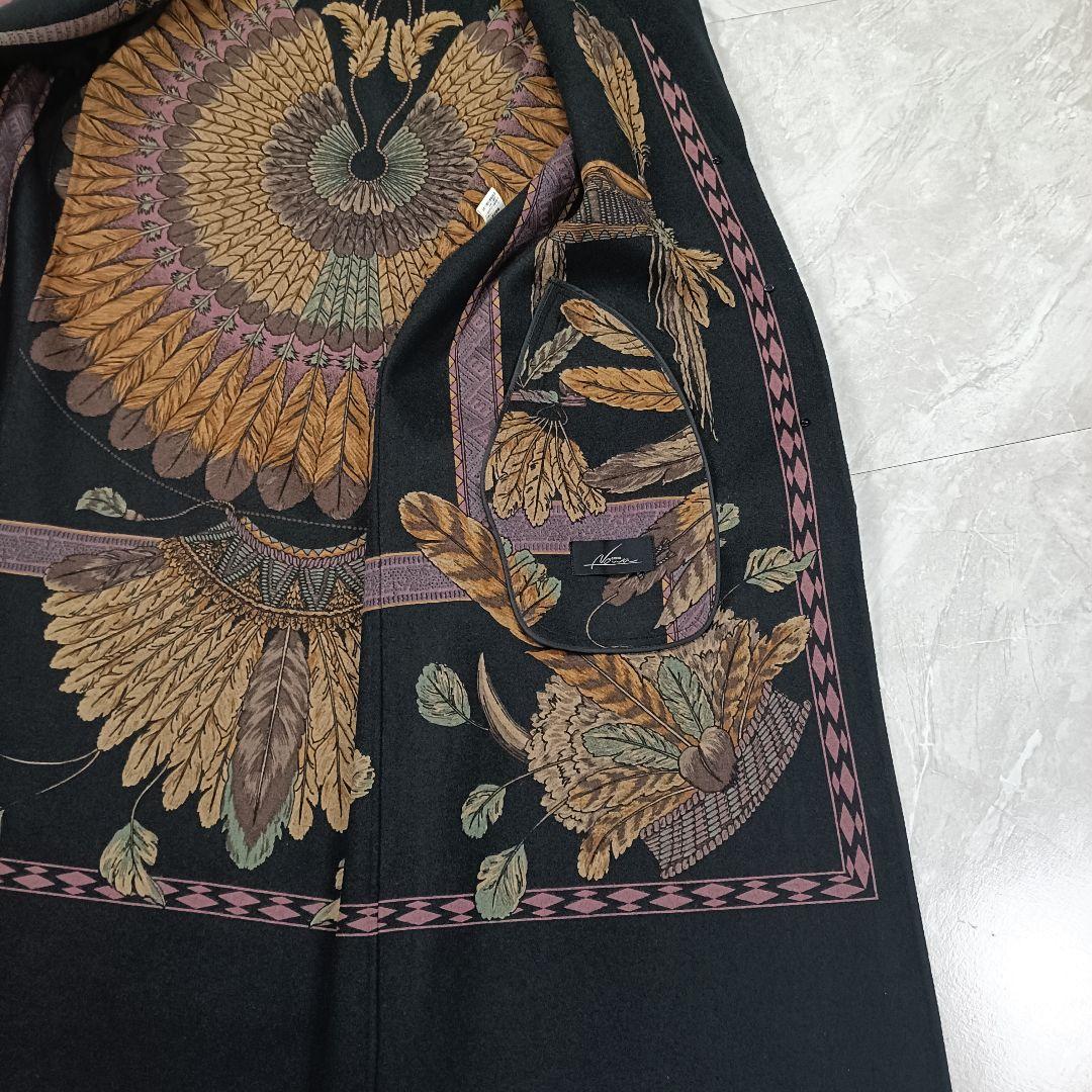 【美品】アトリエ ノワ 裏総柄 カシミヤコート カシミヤ100％ ロングコート