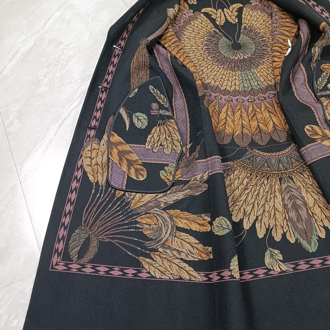 【美品】アトリエ ノワ 裏総柄 カシミヤコート カシミヤ100％ ロングコート