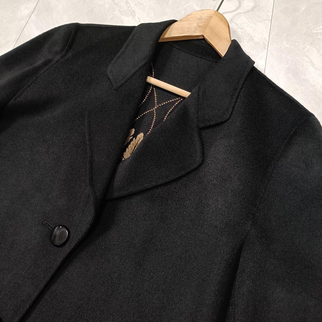 【美品】アトリエ ノワ 裏総柄 カシミヤコート カシミヤ100％ ロングコート