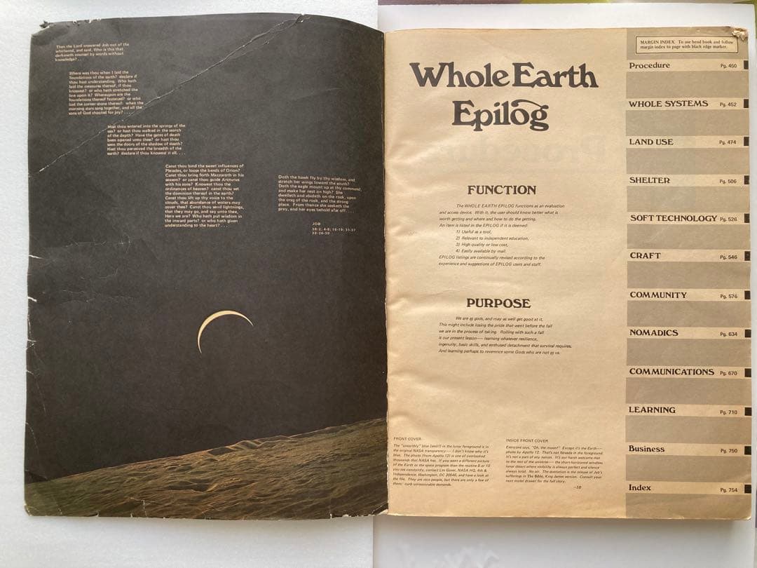 洋書 Whole Earth Epilog