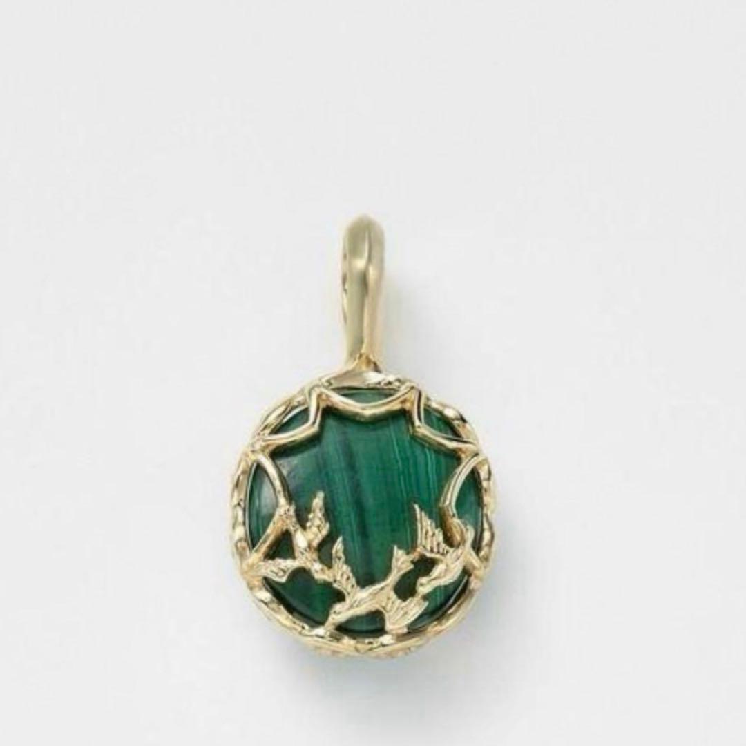 美品 agete K10マラカイトチャーム