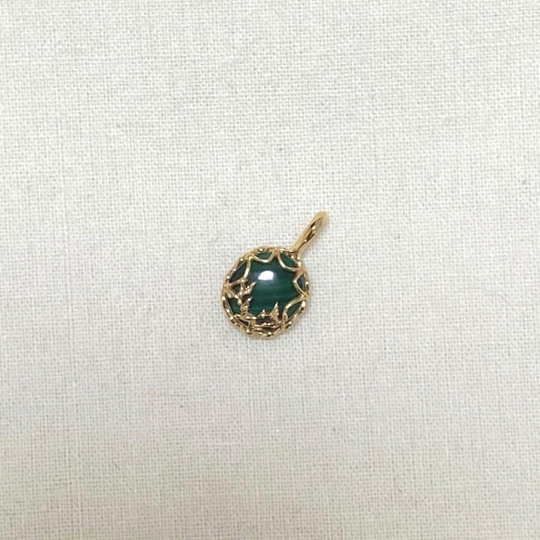 美品 agete K10マラカイトチャーム