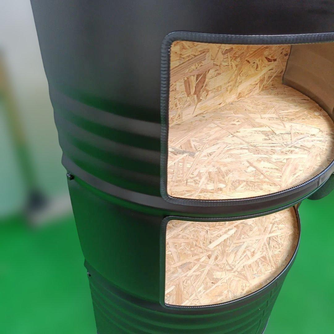 じみー様予約済み！ドラム缶remakeBOX！マッドブラック＆OSB合板仕上げ！