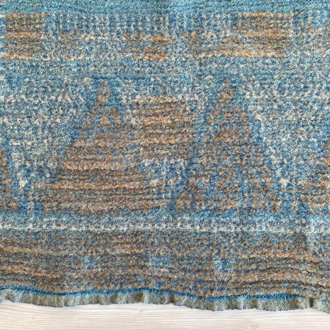 希少 Badou-R 45rpm ウール縮絨 ストール マフラー インド製