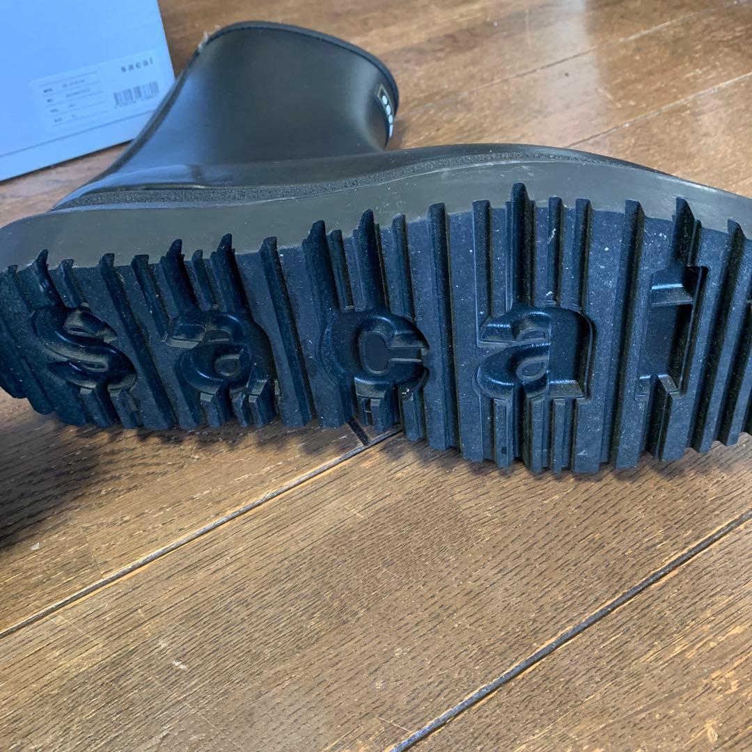 sacai サカイ ラバーブーツ BLACK XLサイズ