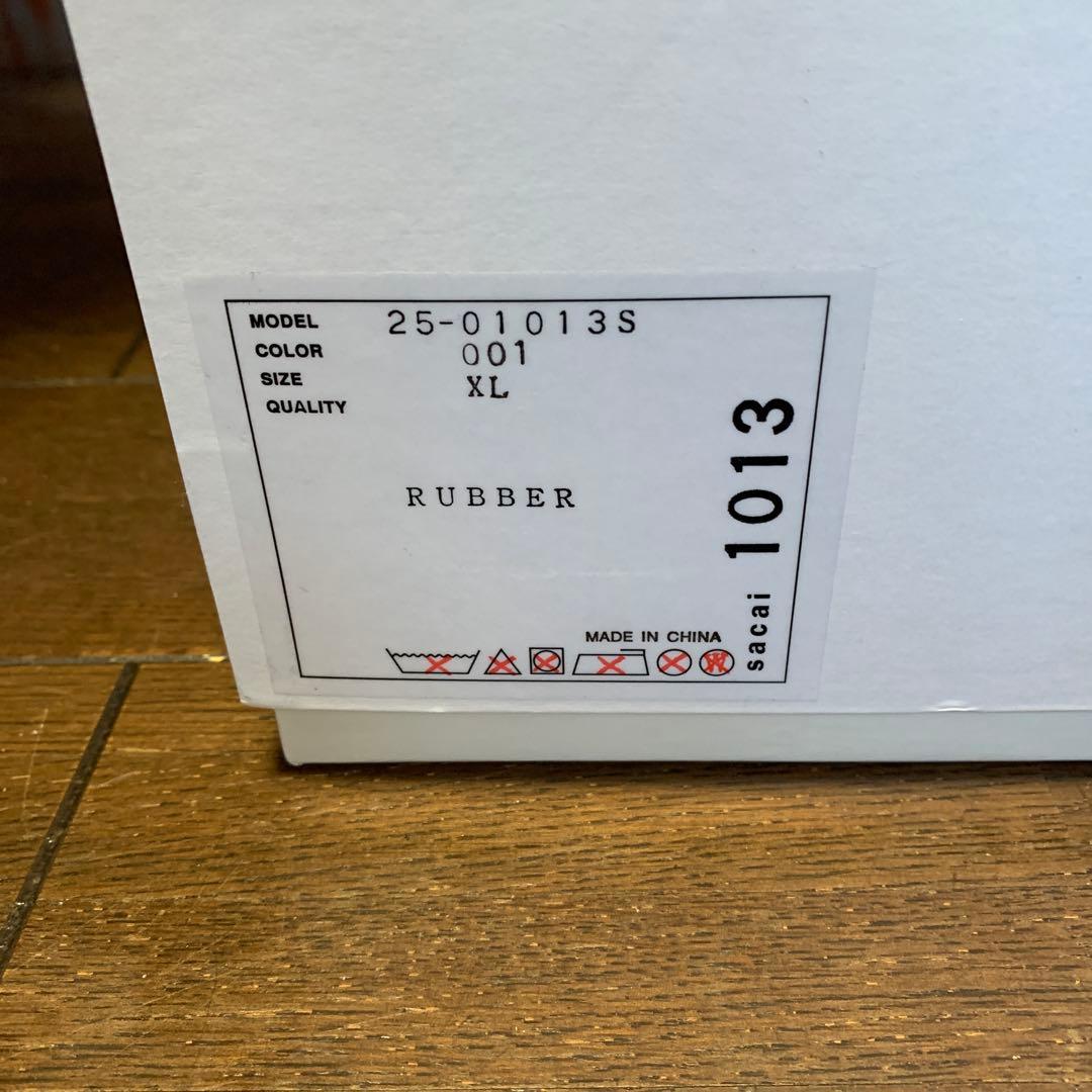 sacai サカイ ラバーブーツ BLACK XLサイズ