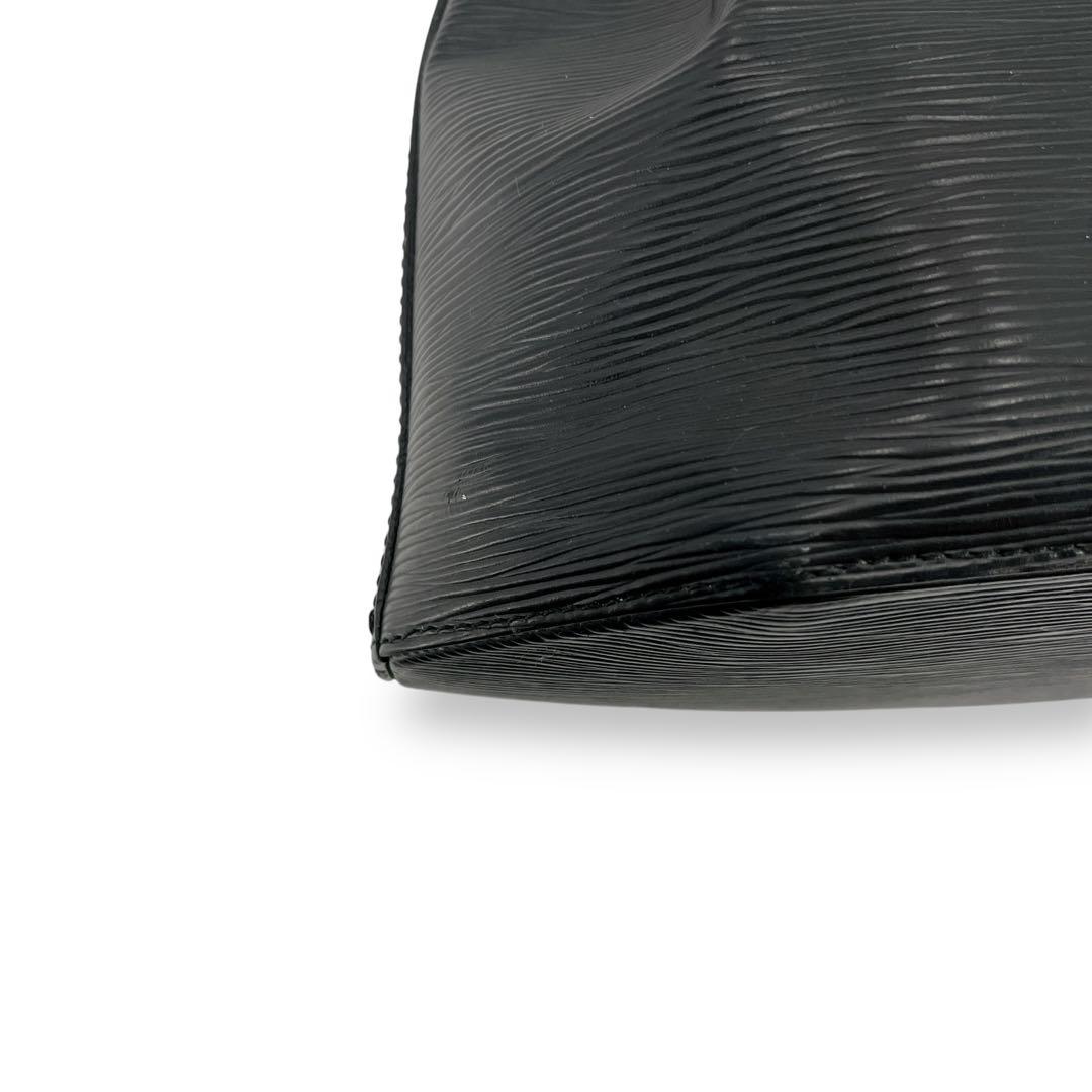 ルイヴィトン　ポーチ付　サックデポール　ショルダーバッグ　エピレザー　ブラック