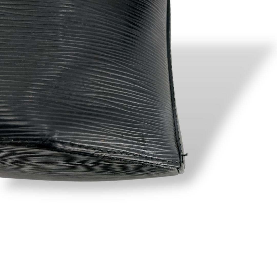 ルイヴィトン　ポーチ付　サックデポール　ショルダーバッグ　エピレザー　ブラック