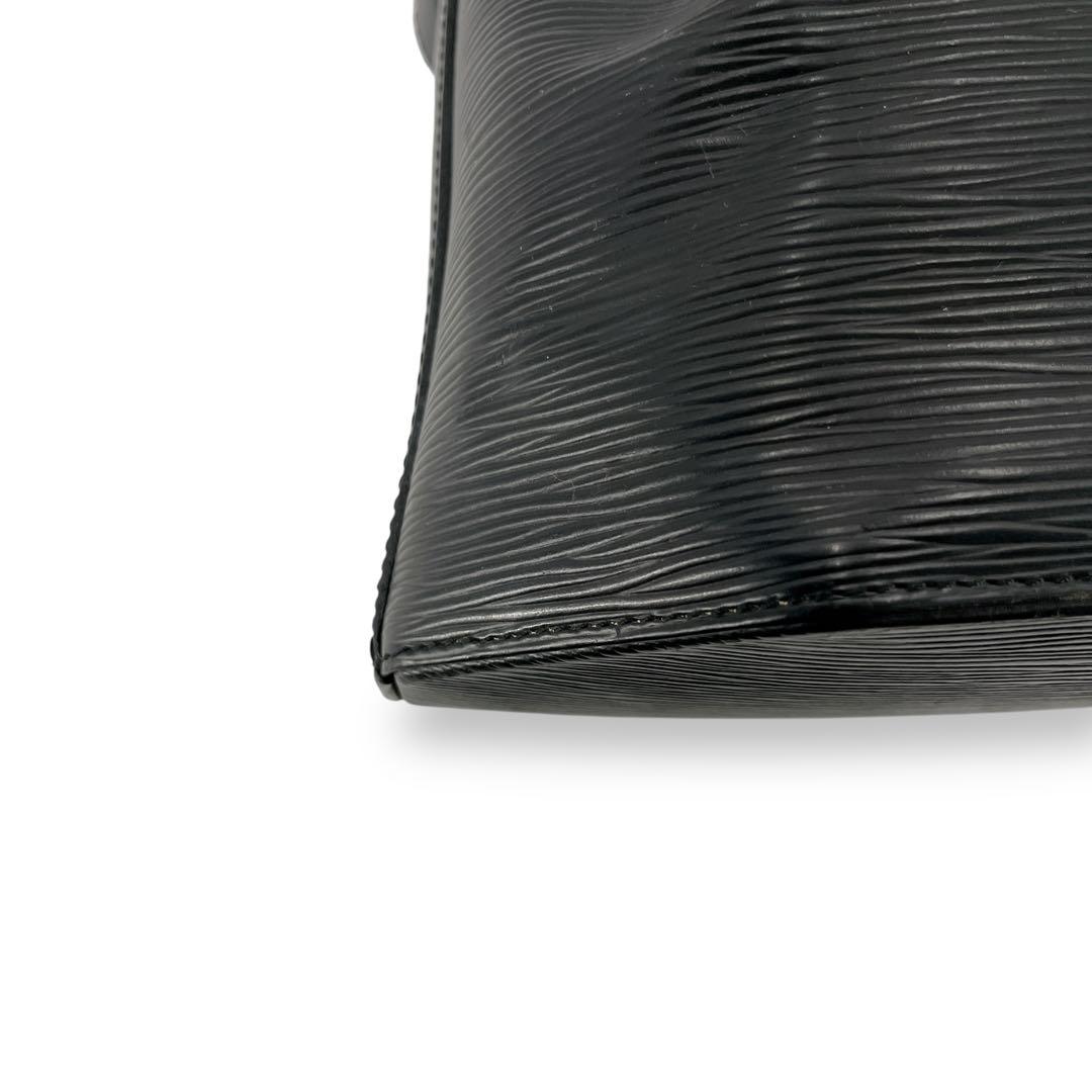 ルイヴィトン　ポーチ付　サックデポール　ショルダーバッグ　エピレザー　ブラック