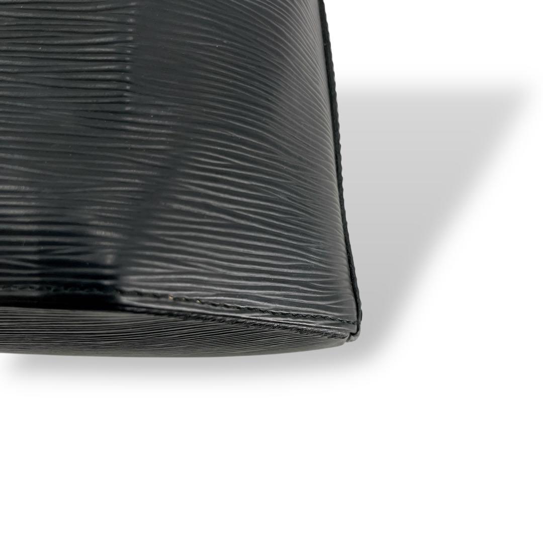 ルイヴィトン　ポーチ付　サックデポール　ショルダーバッグ　エピレザー　ブラック