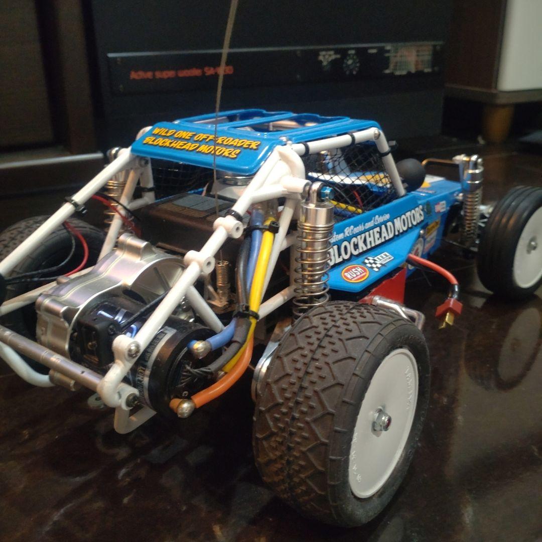 タミヤ ワイルドワンオフローダー ブロックヘッド カスタム車輌