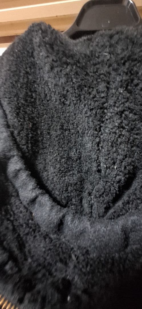 ★ピッコーネ ♪ウールフーデッドコート42サイズ★美品ブラック