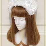 オフ白×オフ白 BABYくみゃちゃんふわふわくみゃみみカチューシャ