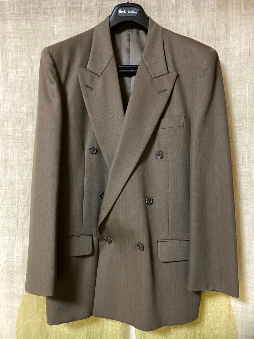 【ヴィンテージ】80〜90年代　ダブルブレストジャケット　パンツセット