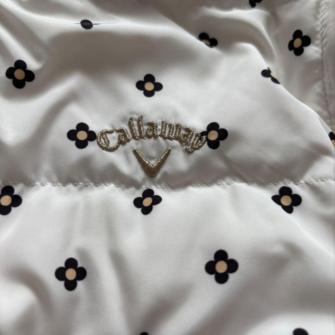 キャロウェイ リバーシブルダウンジャケット　裏花柄 6WAY 袖着脱可 Sサイズ