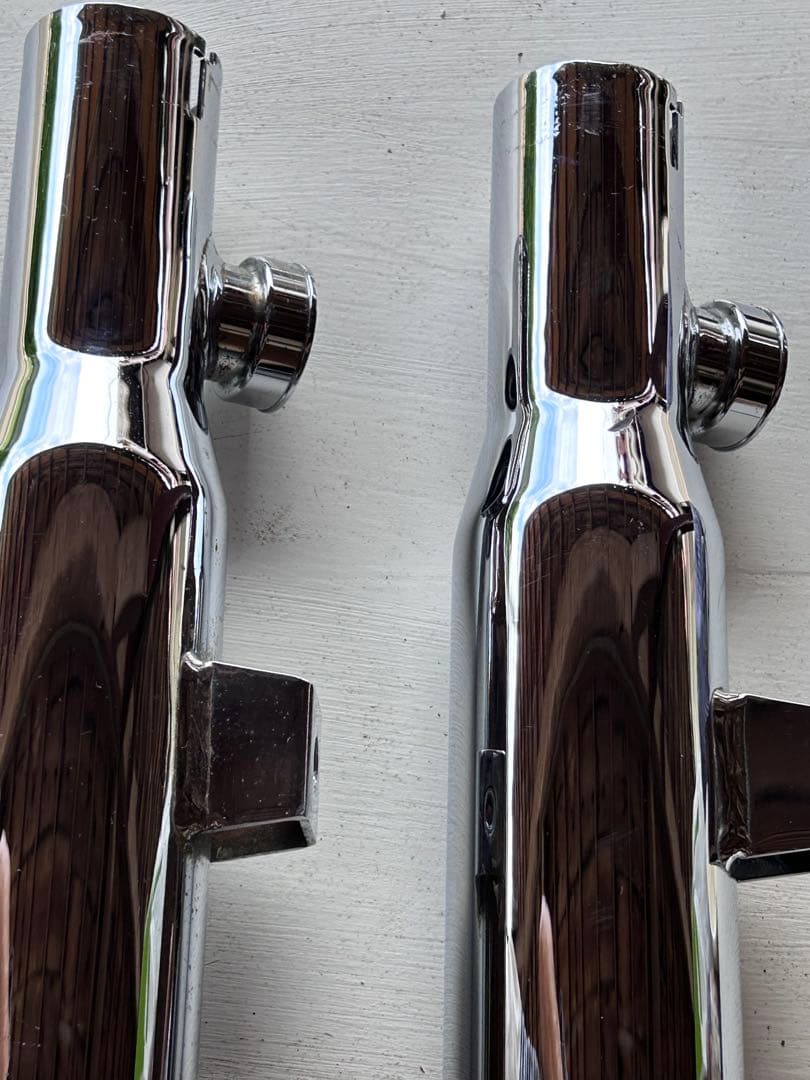 ハーレースポーツスター用 KHRM ステンレススチール クロームマフラー 2本