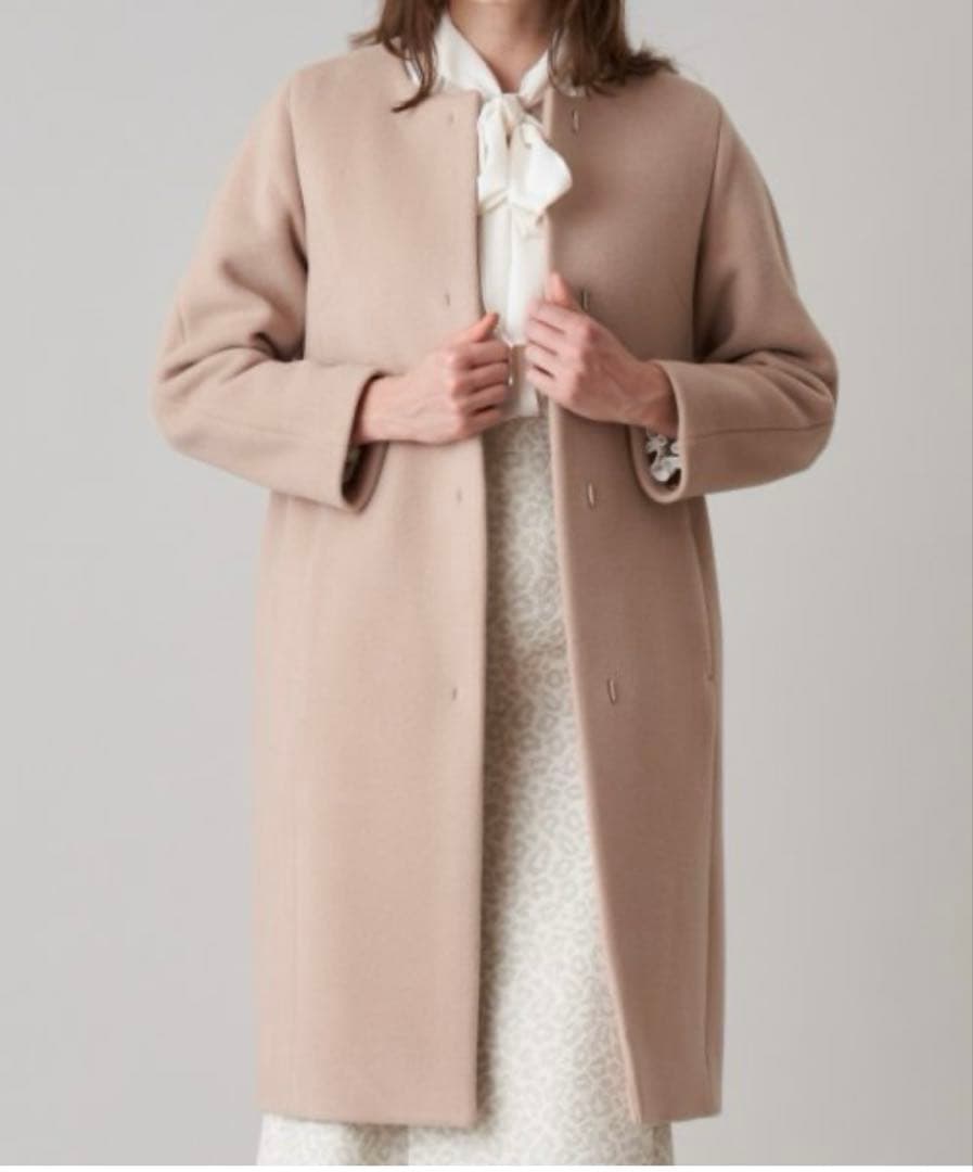 アナイ ダブルビーバークルーコート