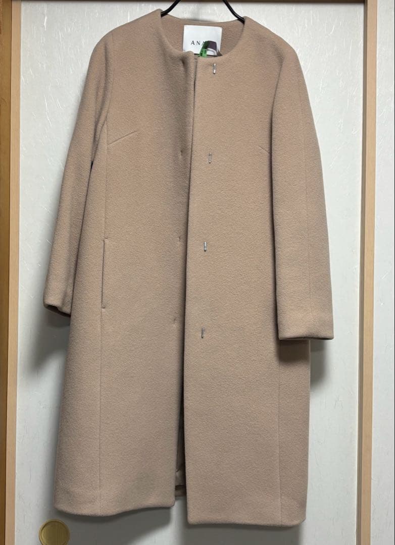 アナイ ダブルビーバークルーコート