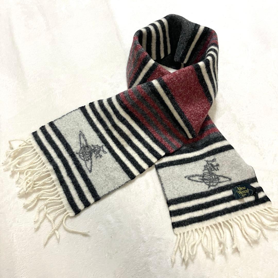 ヴィヴィアンウエストウッド ビッグオーブ ウール 100% マフラー イタリア製