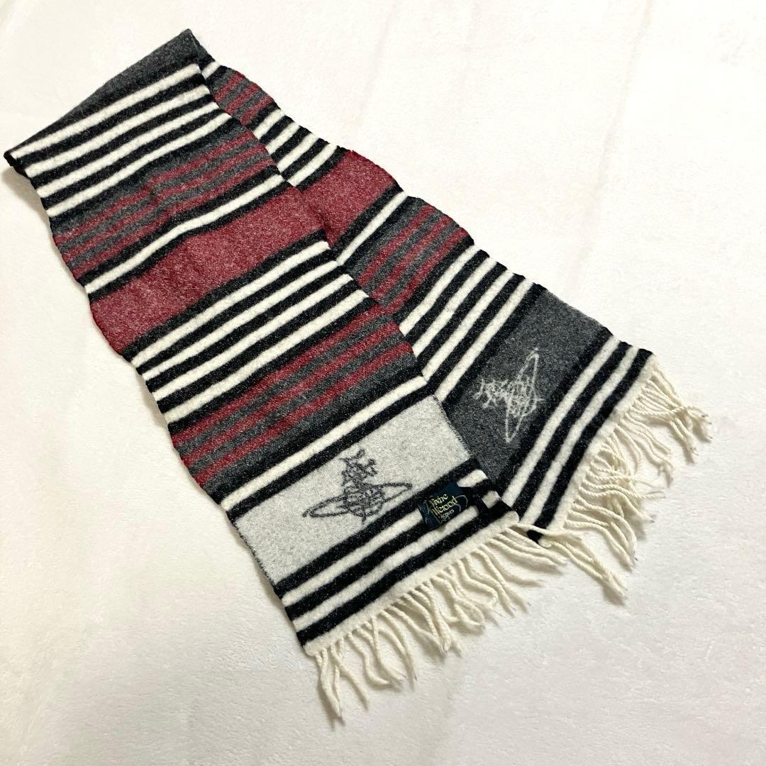 ヴィヴィアンウエストウッド ビッグオーブ ウール 100% マフラー イタリア製