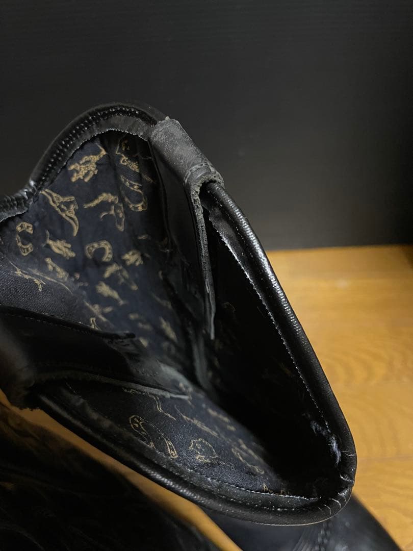 ブラックレザーウエスタンブーツ　John West サイズ42革 26〜26.5