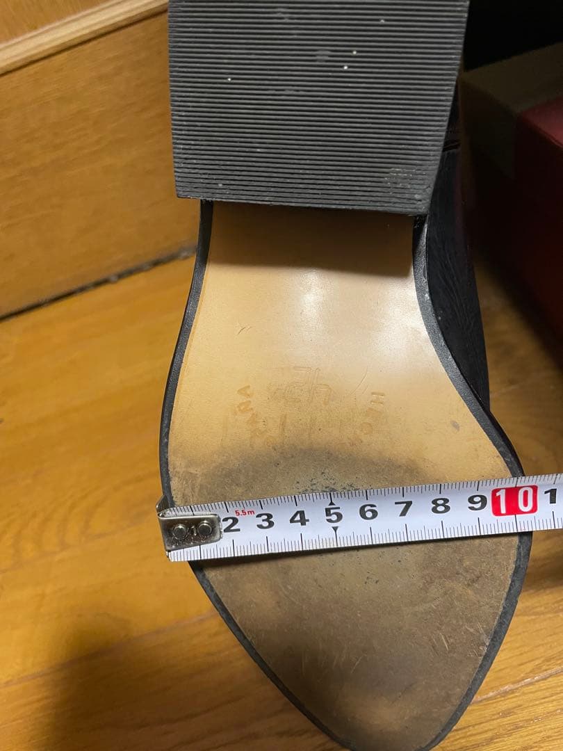 ブラックレザーウエスタンブーツ　John West サイズ42革 26〜26.5