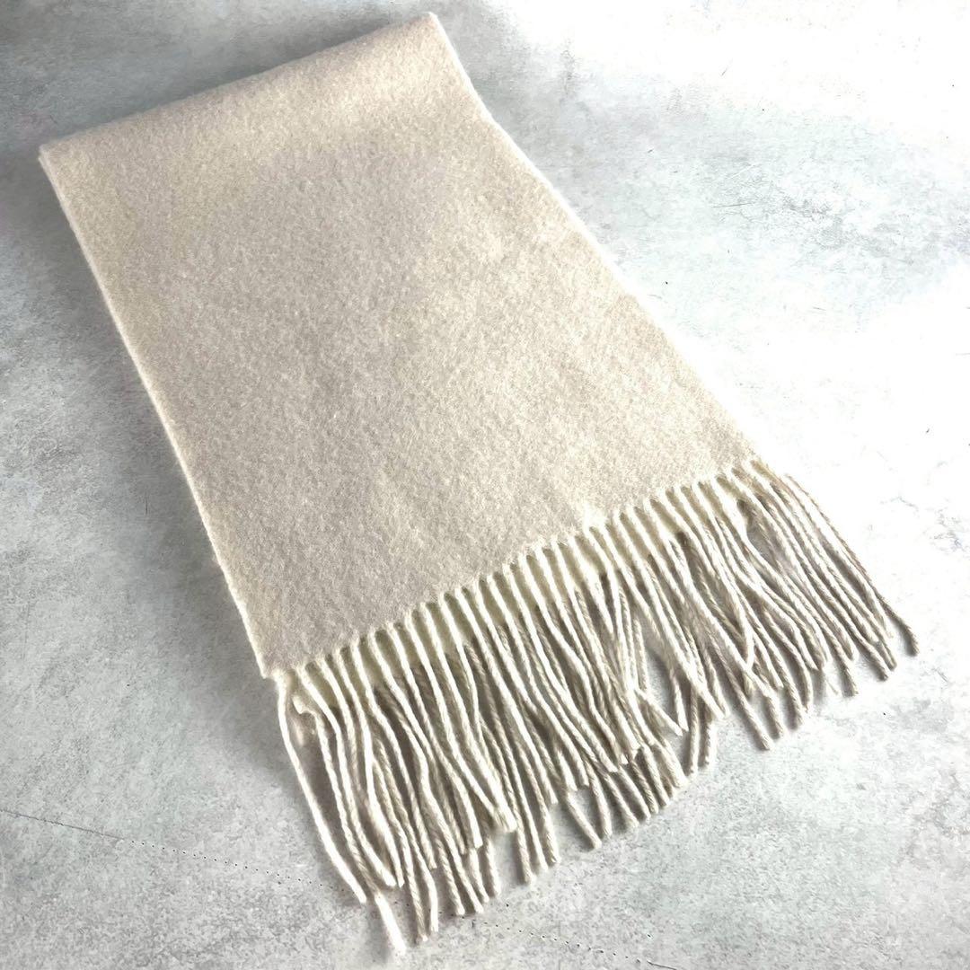 【極美品】ジョセフ カシミヤ100% マフラー 大判 近年モデル アイボリー