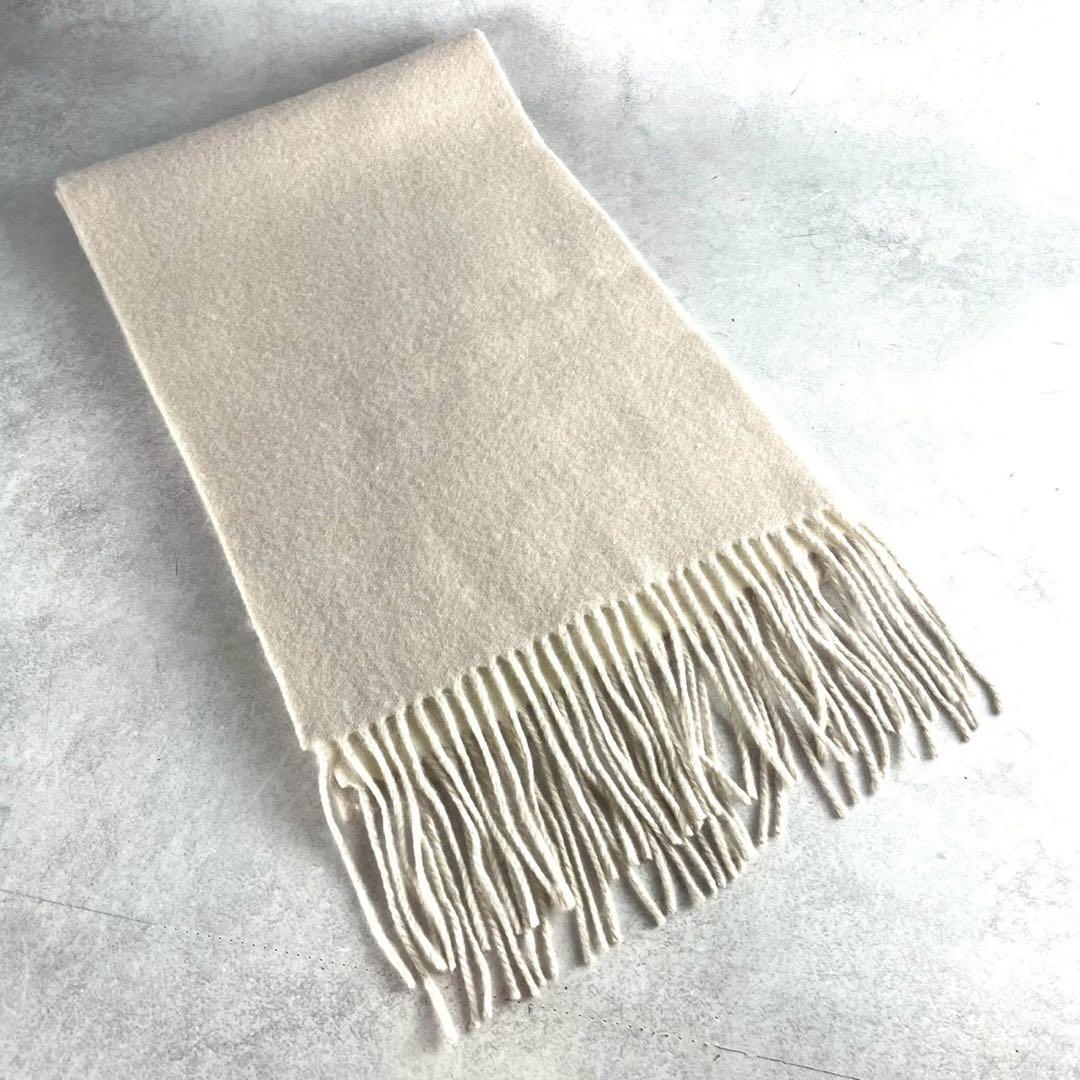【極美品】ジョセフ カシミヤ100% マフラー 大判 近年モデル アイボリー