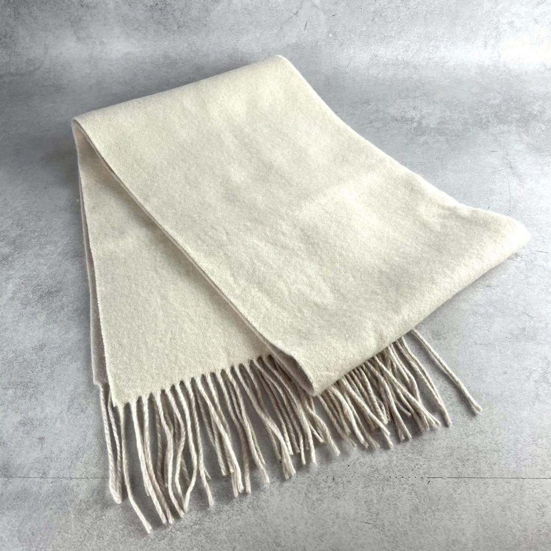 【極美品】ジョセフ カシミヤ100% マフラー 大判 近年モデル アイボリー