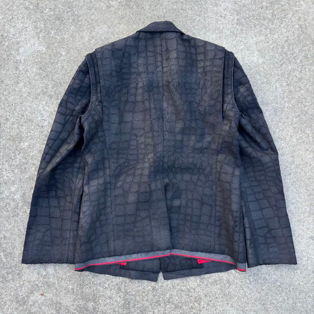 ROEN クロコ型押し テーラードジャケット 赤裏地 アーカイブ V系 ロック